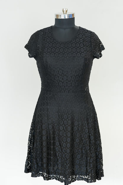 Black Cutwork Dress