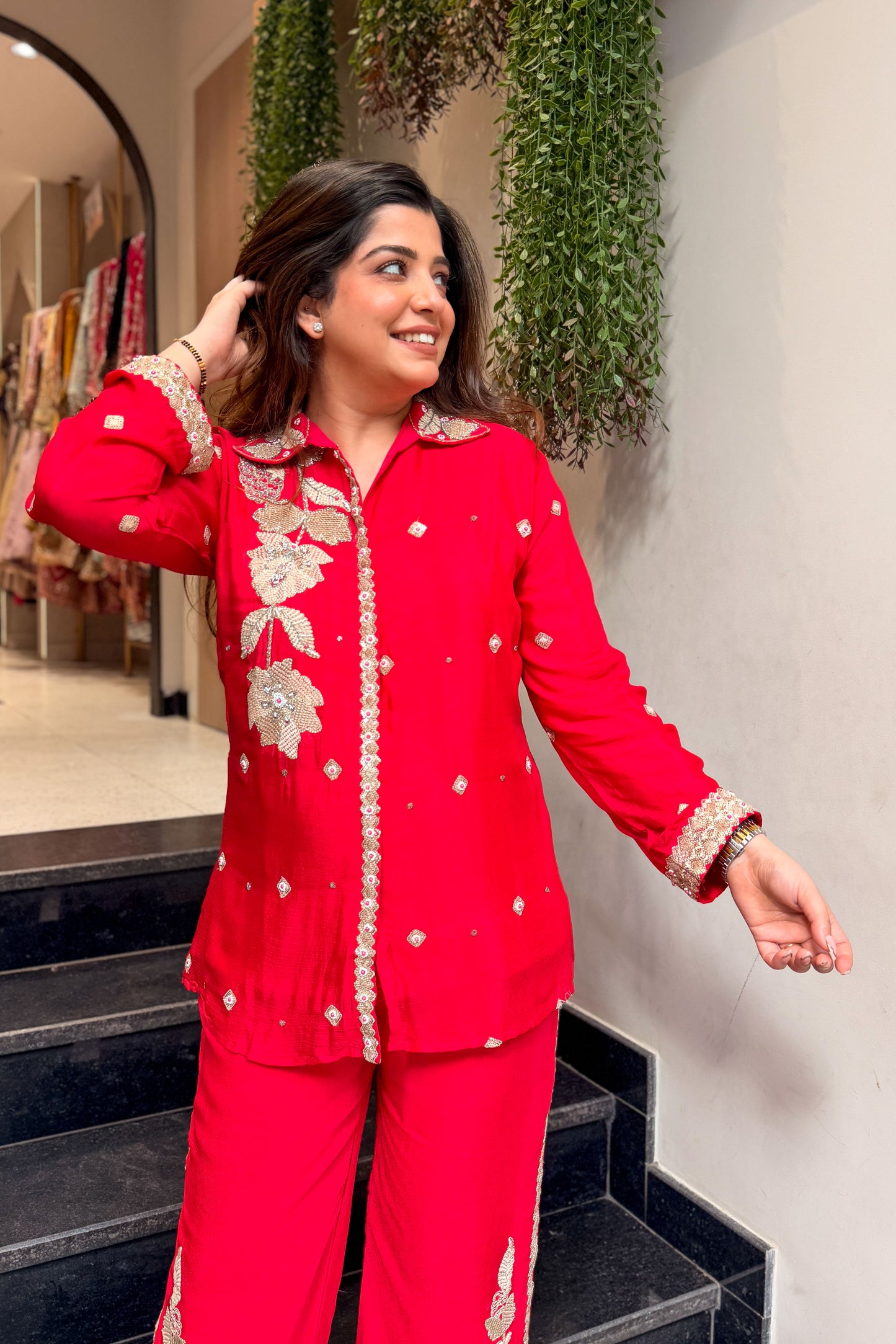 Kaazi Embroidered Co ord Set