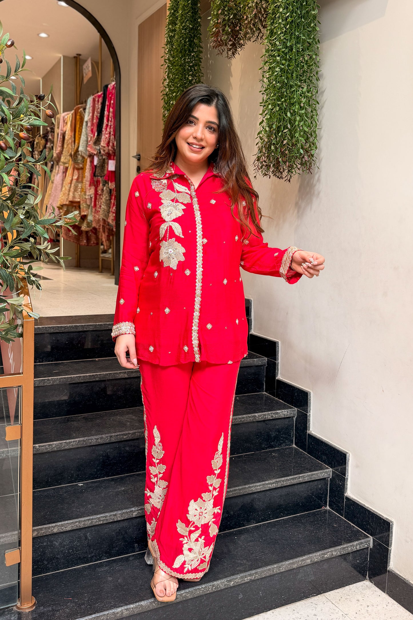 Kaazi Embroidered Co ord Set