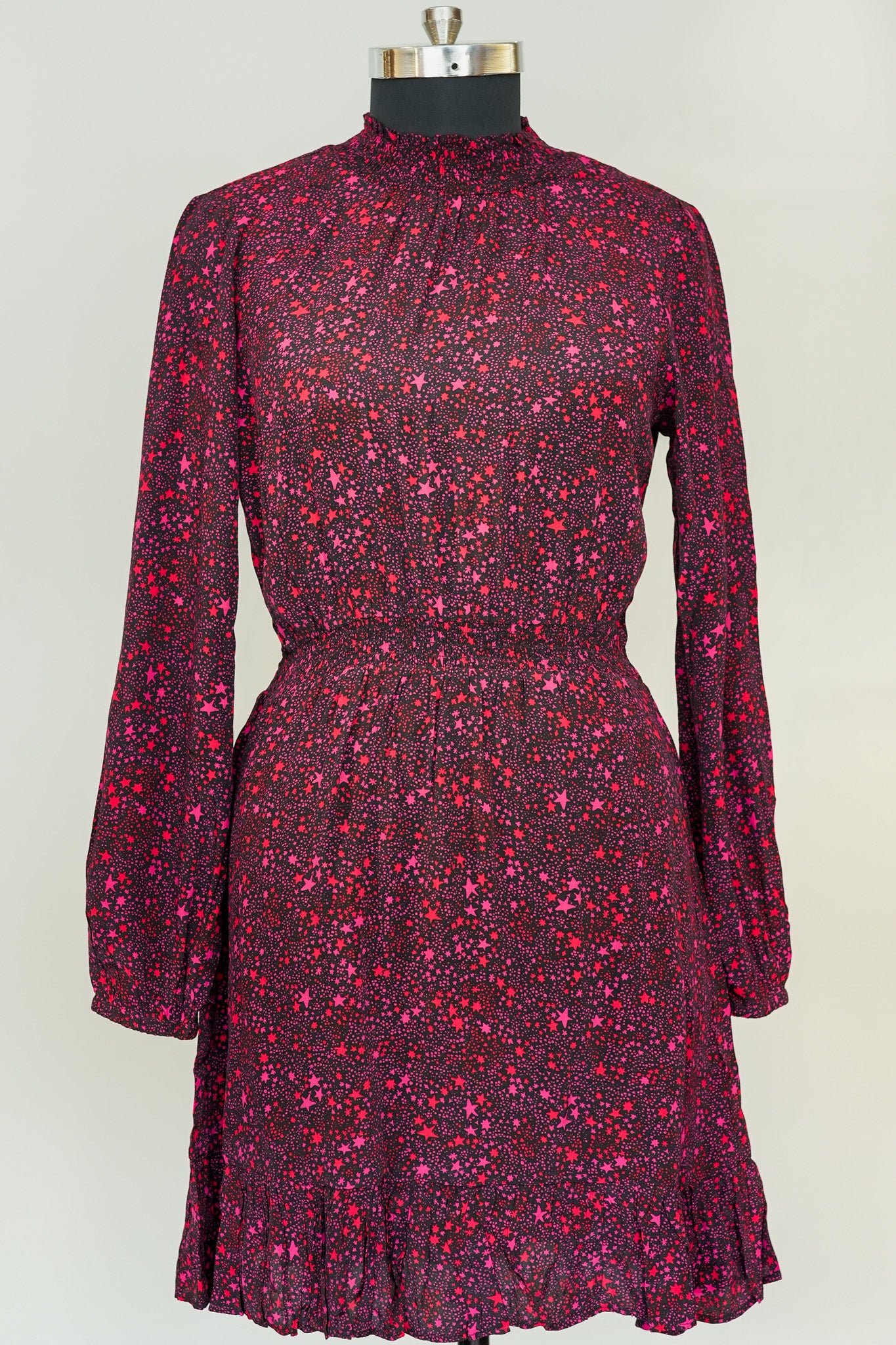 Full Sleeves Printed Short Dress
