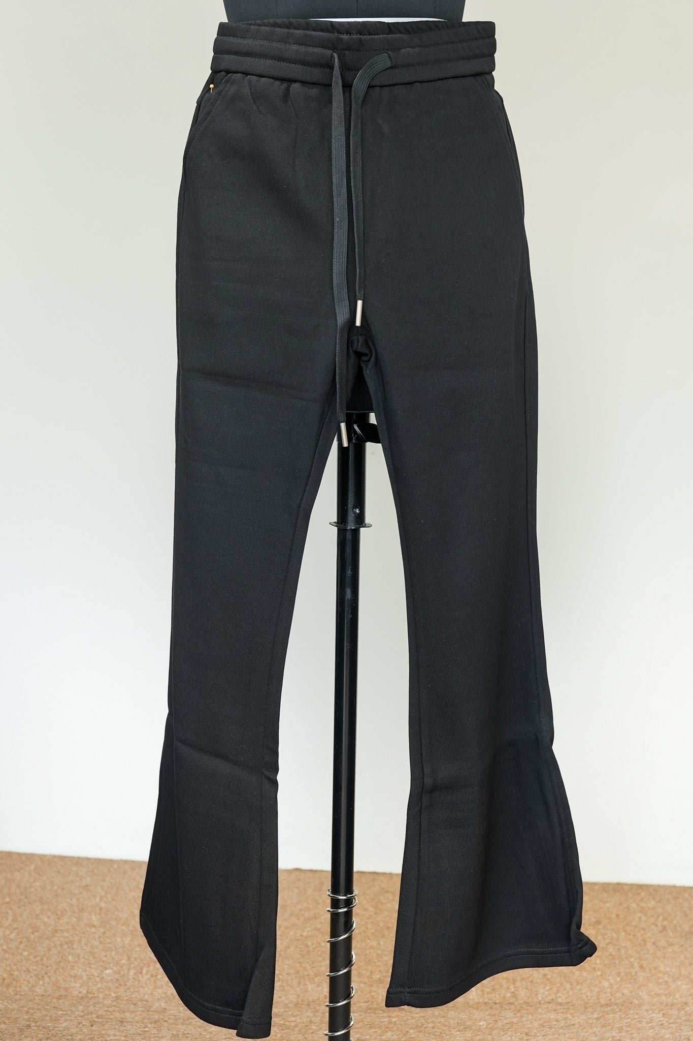 Black Cotton Flared Bottoms