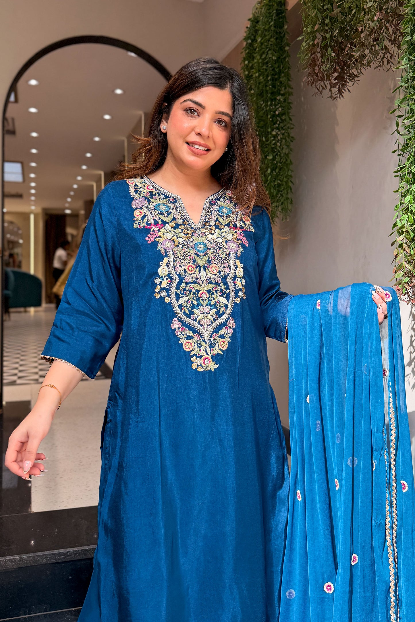 Fareen Embroidered Suit Set