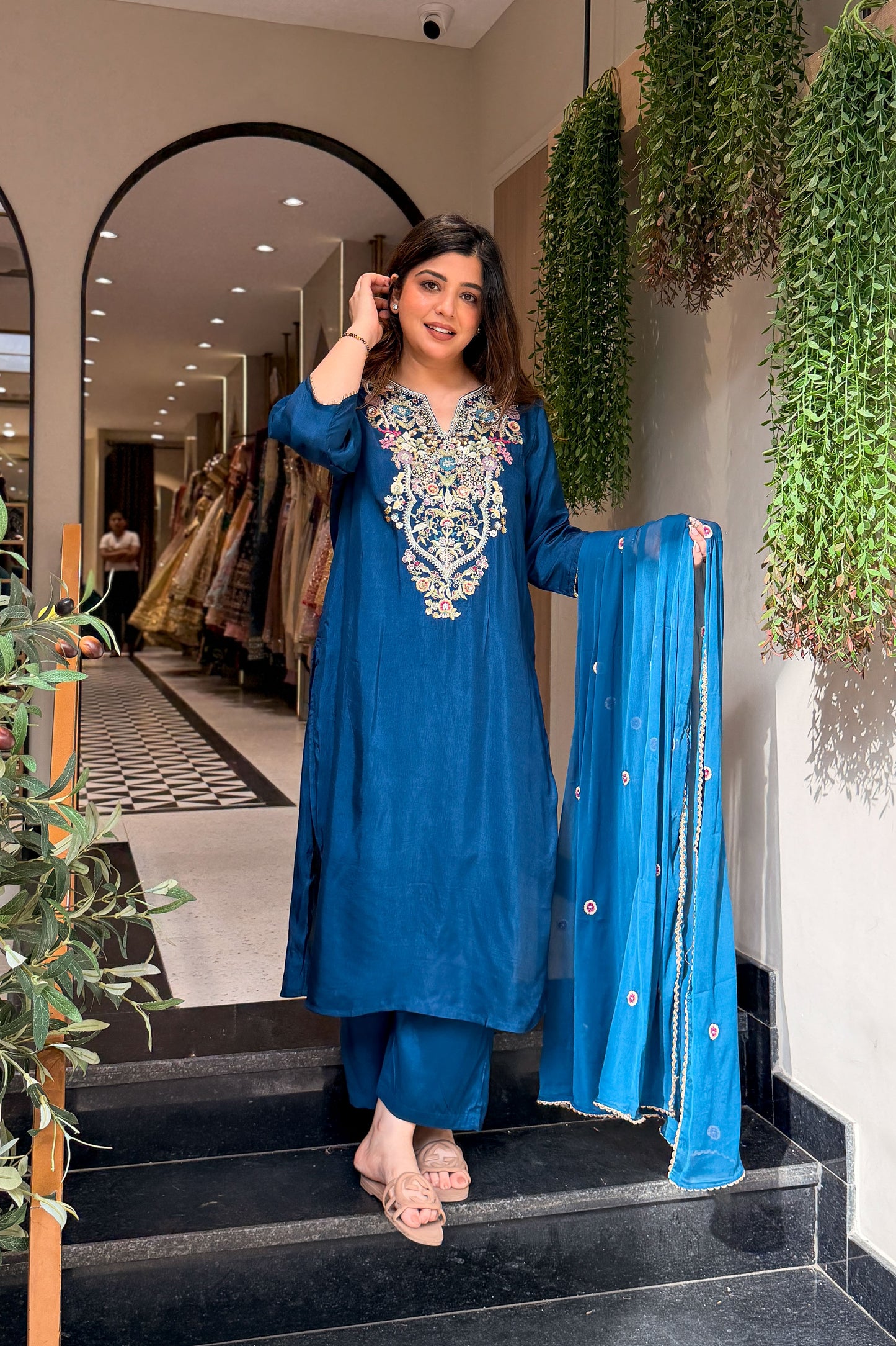 Fareen Embroidered Suit Set