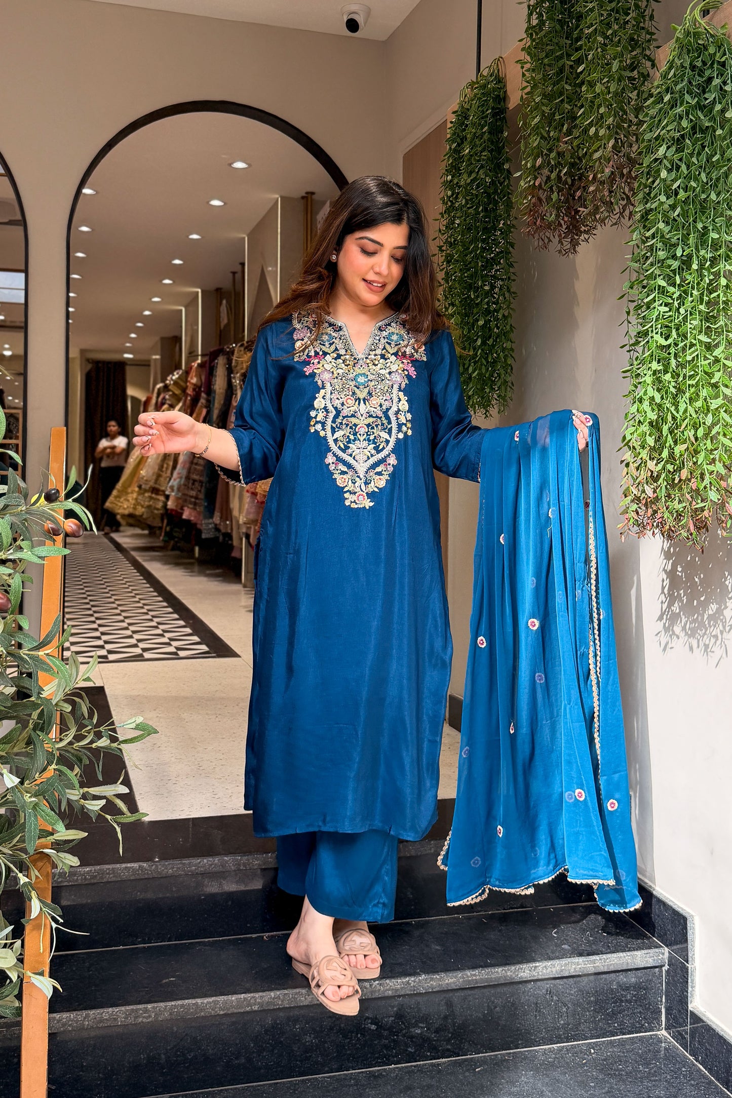 Fareen Embroidered Suit Set