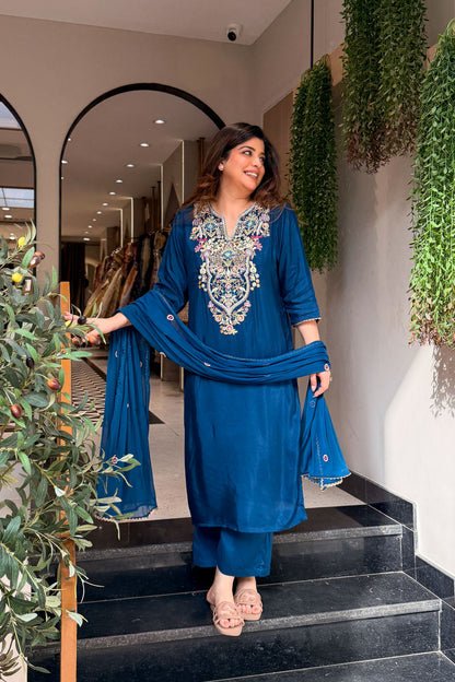 Fareen Embroidered Suit Set
