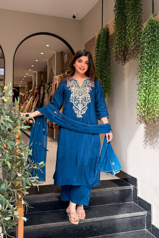 Fareen Embroidered Suit Set