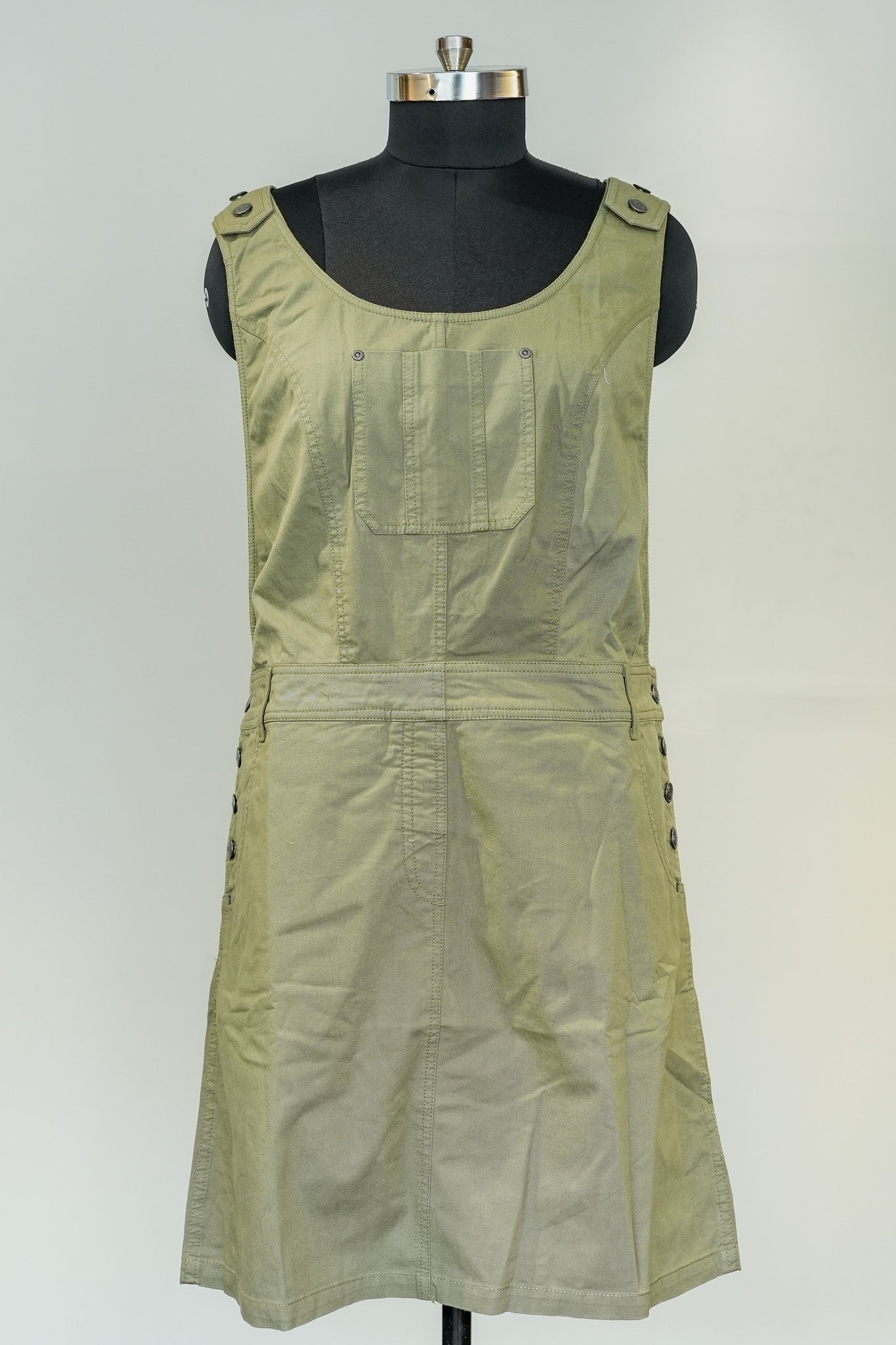 Olive Green Short Dress