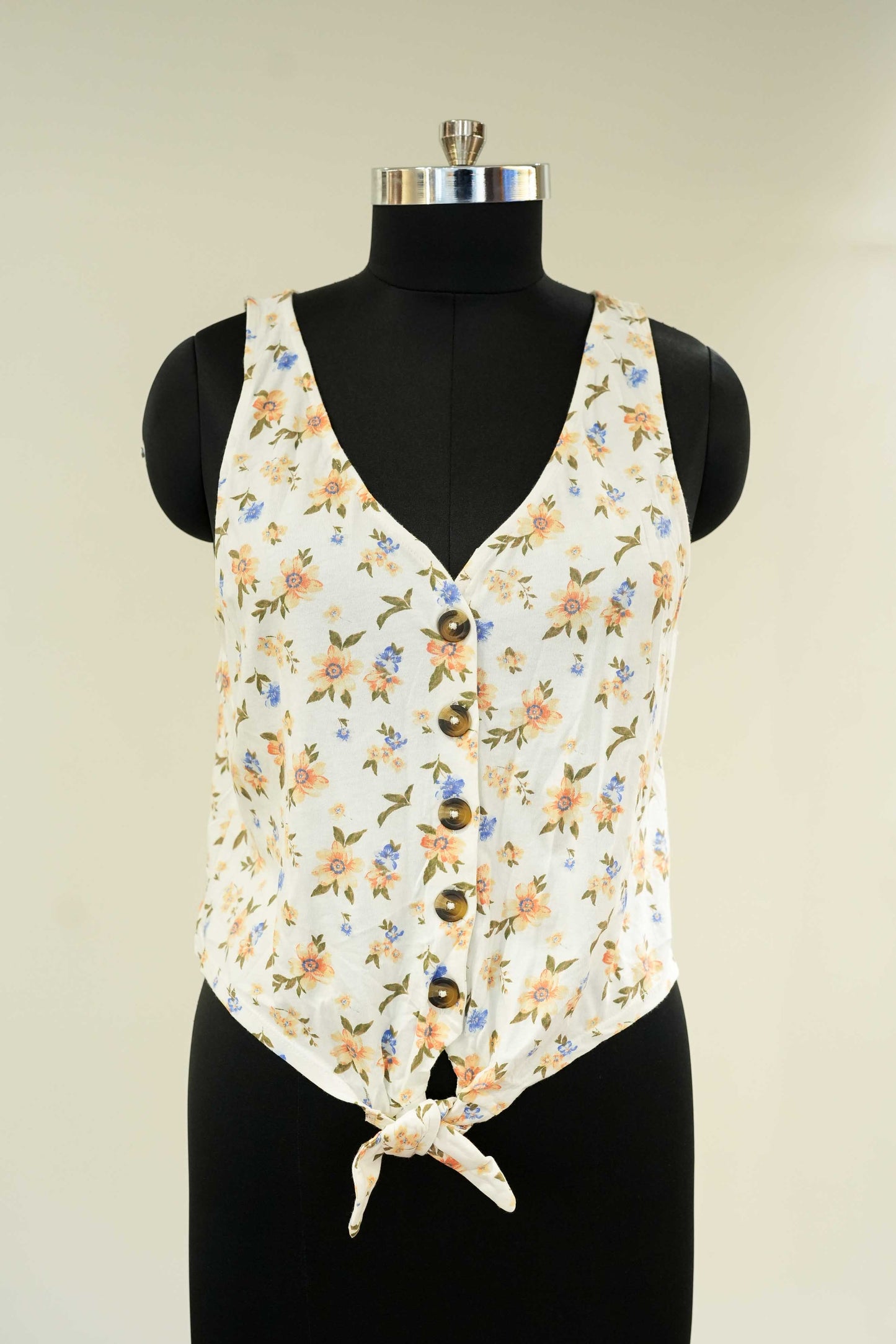 White Floral Top