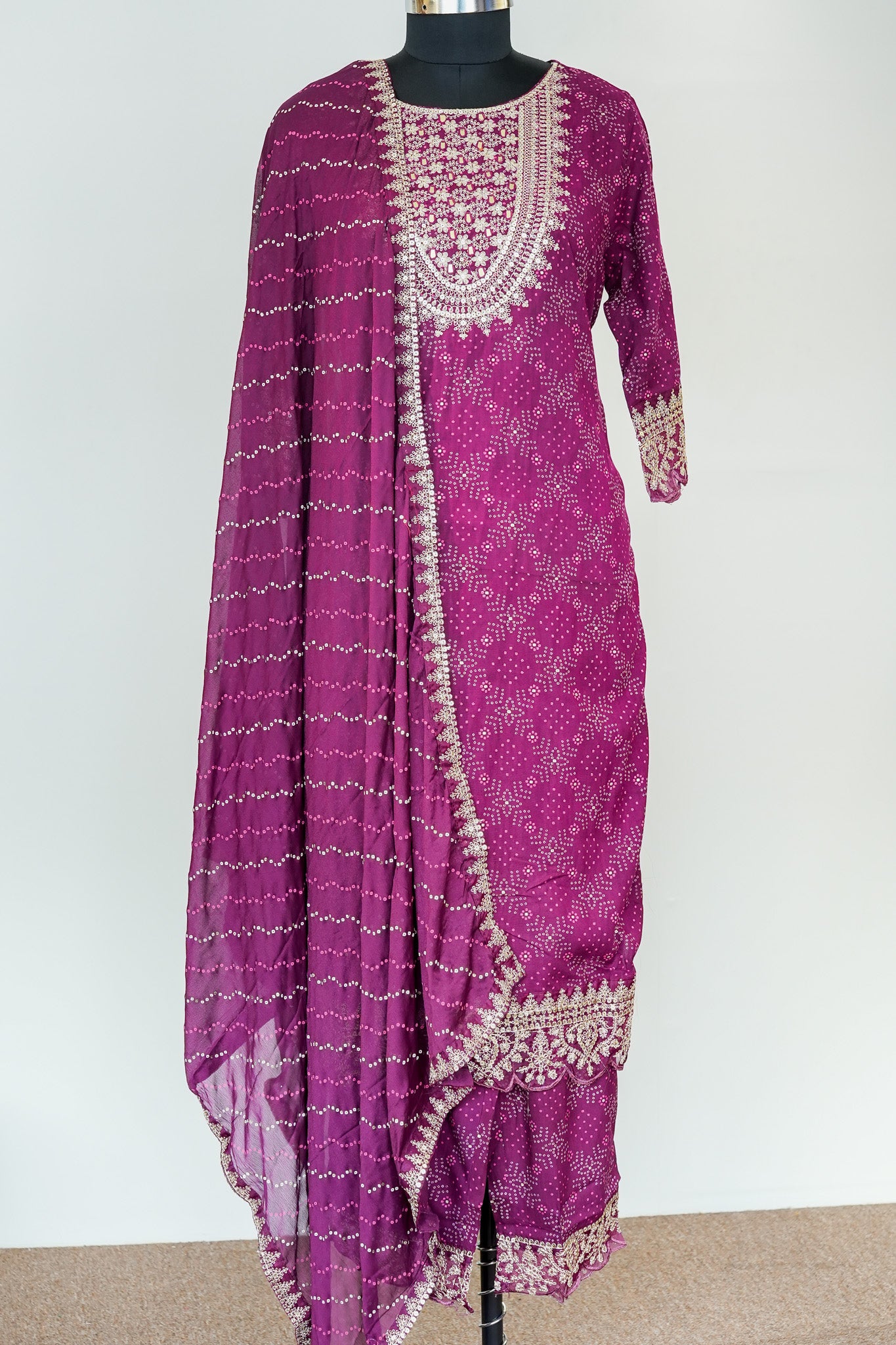 Resham Embroidered Suit Set