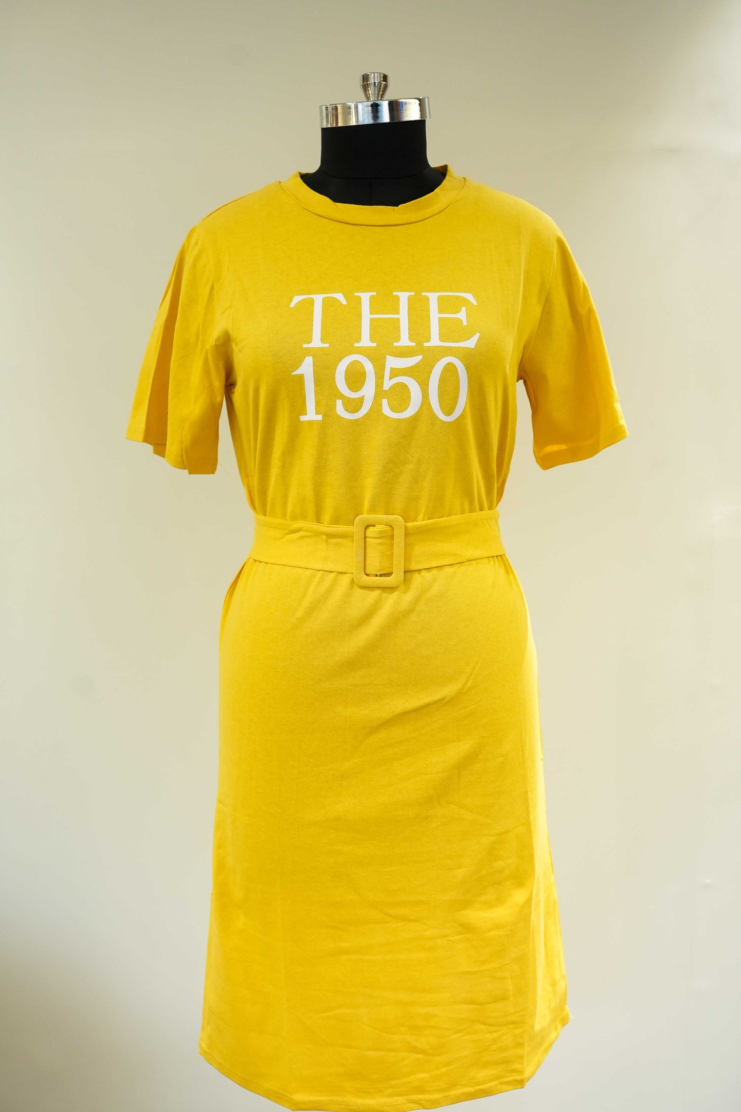 Yellow Belted Dress