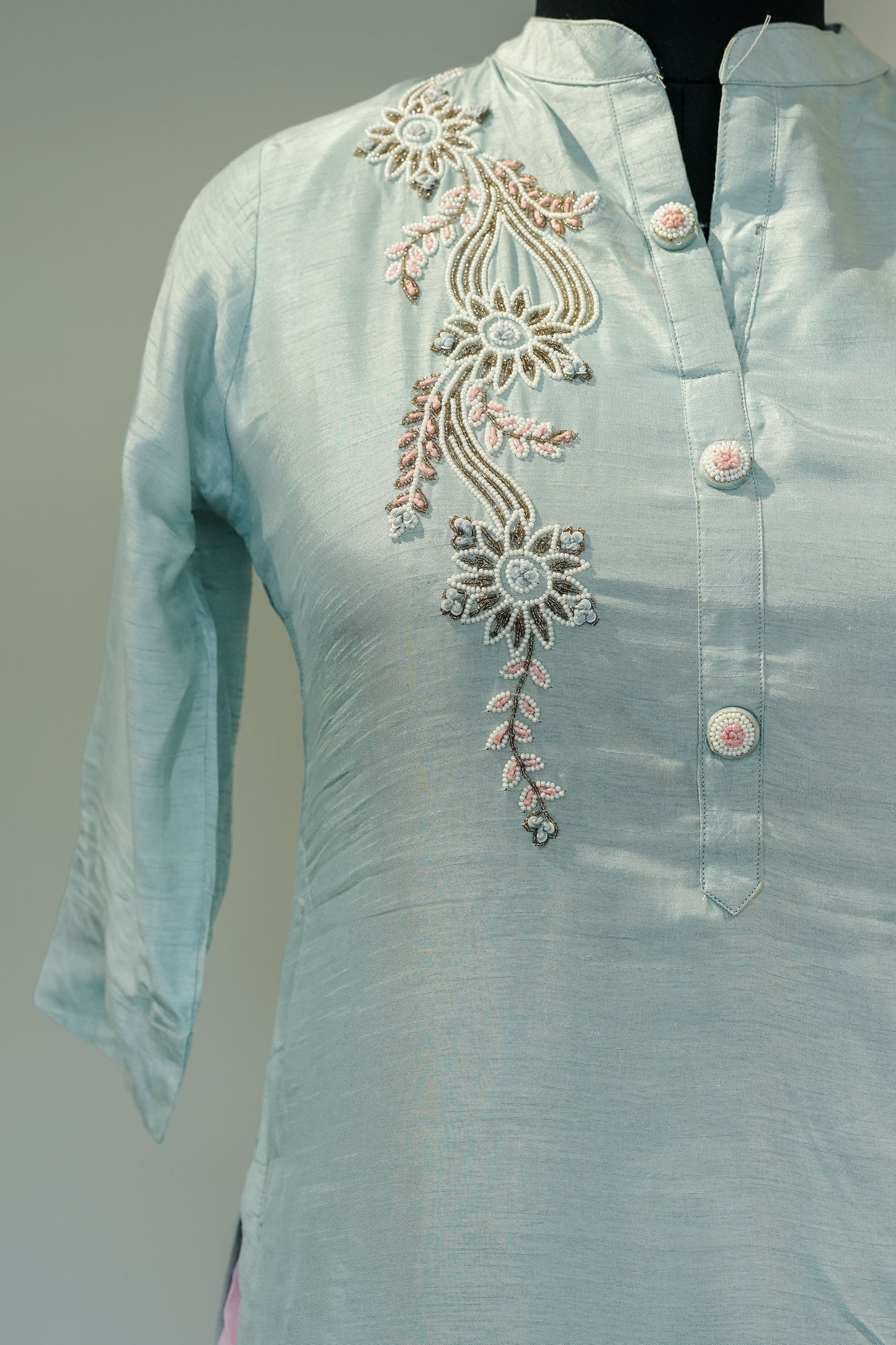 Ruby Floral Embroidered Suit Set