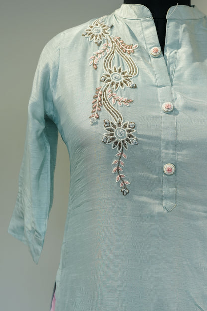 Ruby Floral Embroidered Suit Set