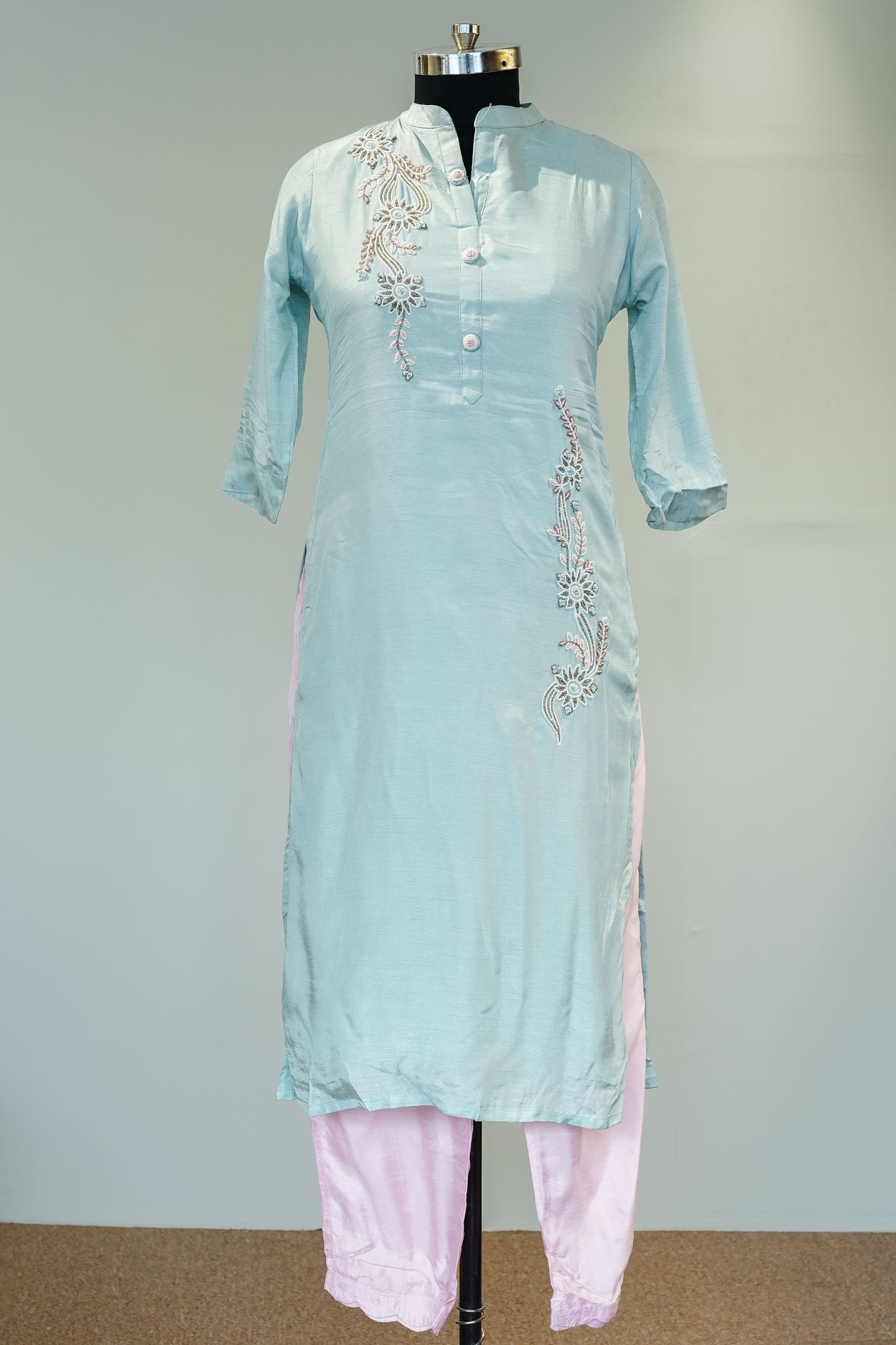 Ruby Floral Embroidered Suit Set