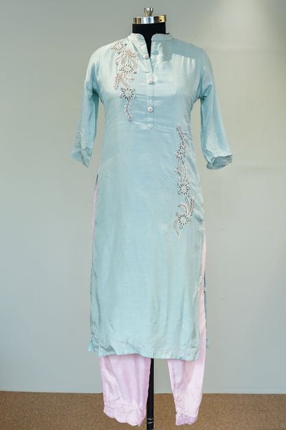 Ruby Floral Embroidered Suit Set