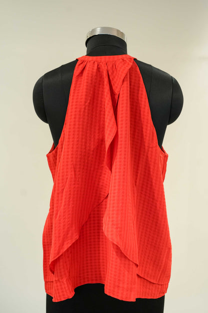 Red Frill Top