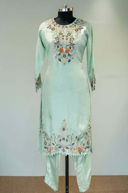 Aroha Floral Embroidered Co ord Set
