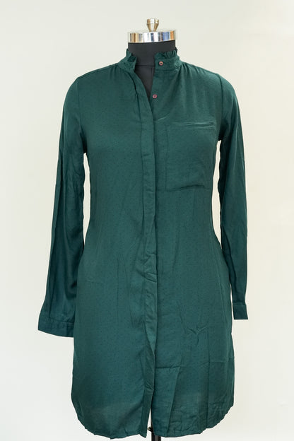 Green Long Shirt Dress