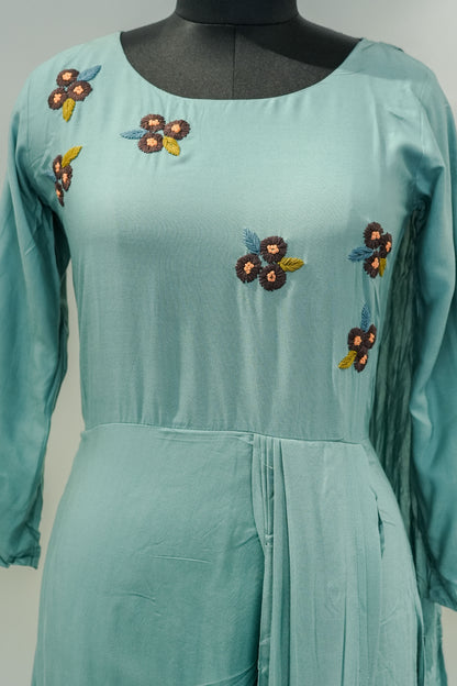 Kinara Embroidered Indo Western Maxi