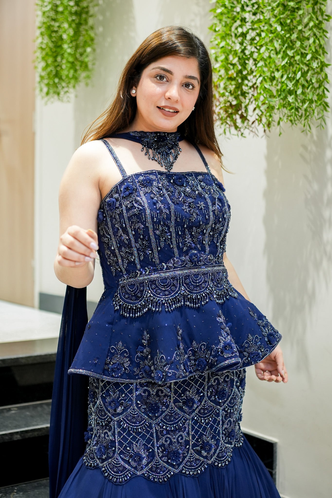 Dua Hand Embroidered Fish Cut Lehenga