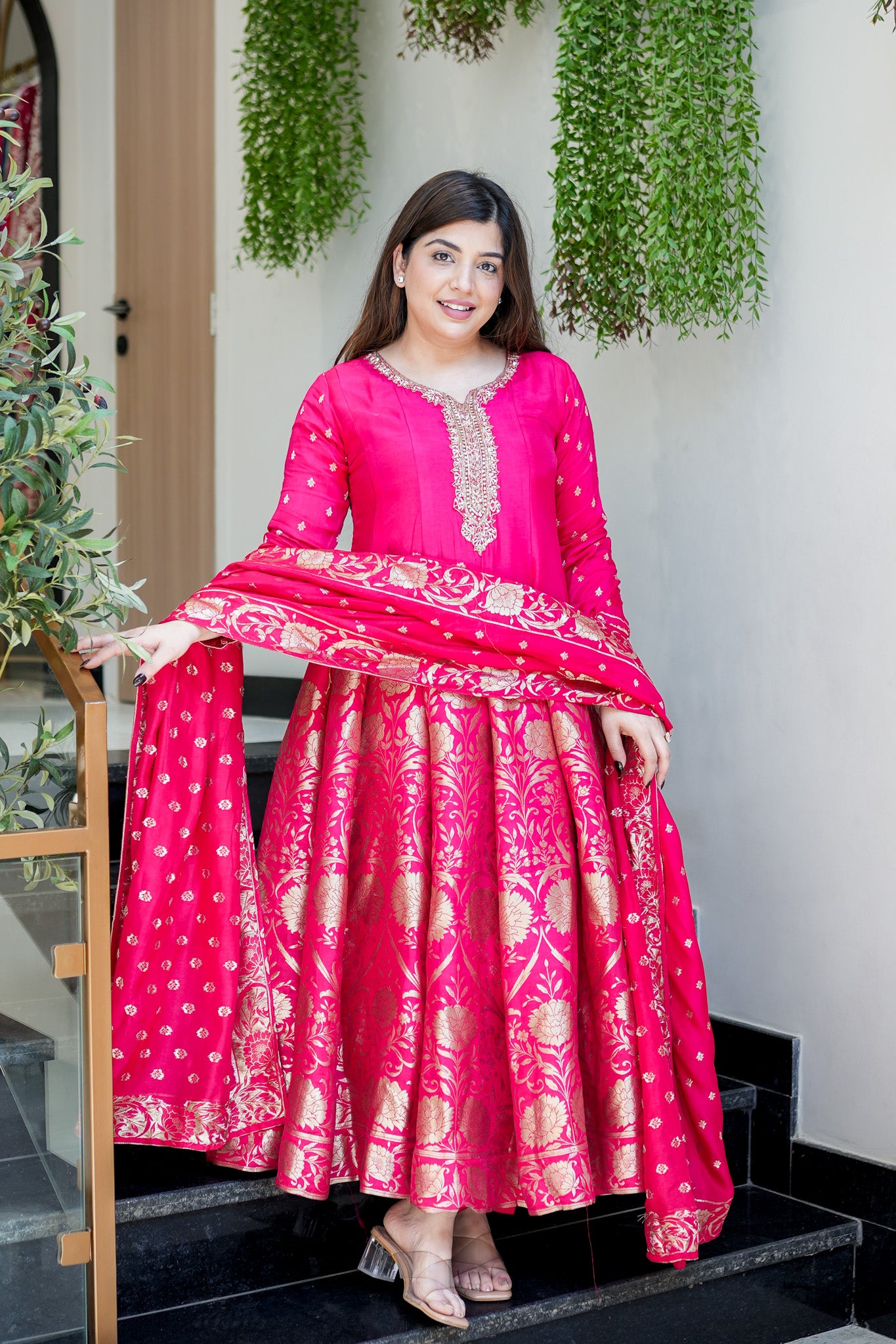 Charvika Embroidered Anarkali Suit Set