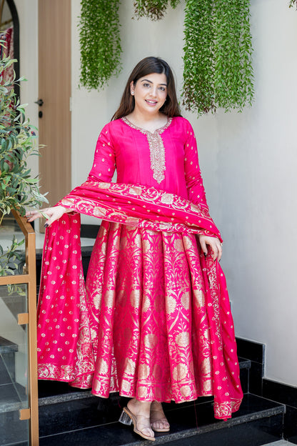 Charvika Embroidered Anarkali Suit Set