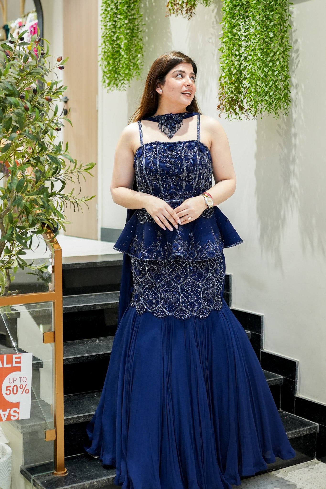 Dua Hand Embroidered Fish Cut Lehenga