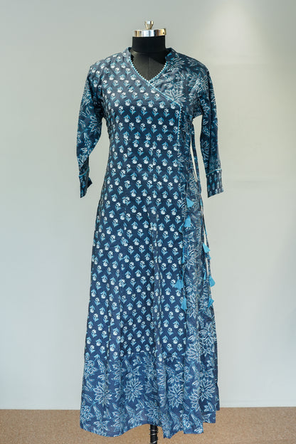 Kayra Printed Anarkali with Dupatta
