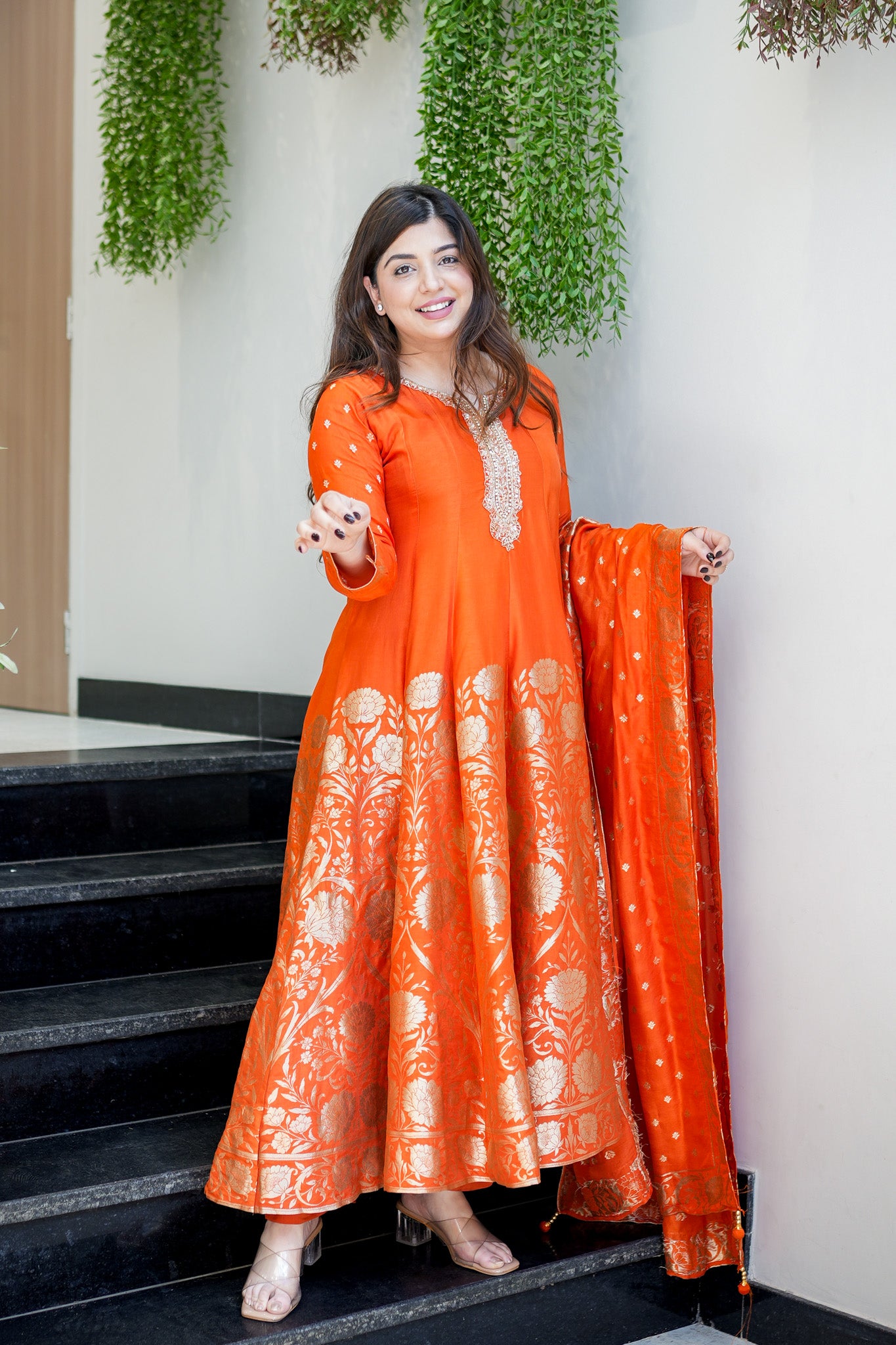 Charvika Embroidered Anarkali Suit Set