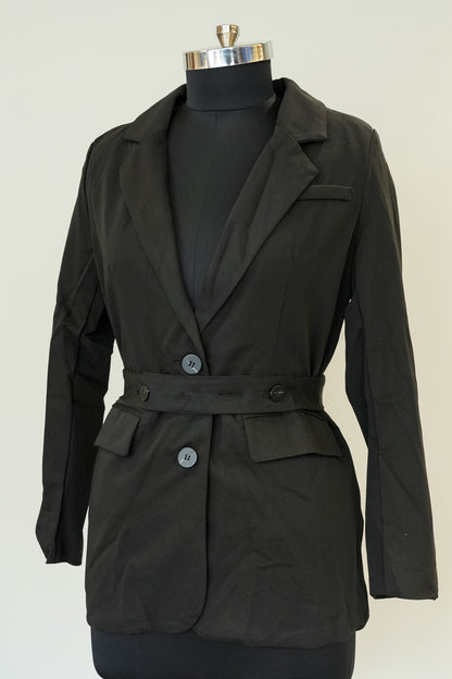 Black Belted Coat