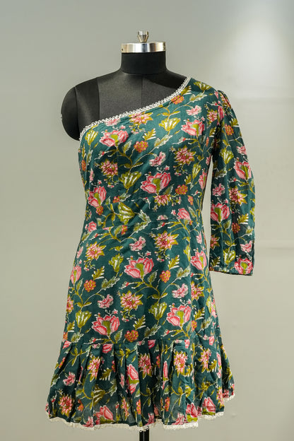 Floral Off Shoulder Short Dress
