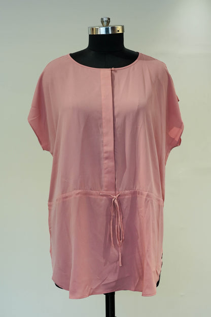 Pink Front Knot Top
