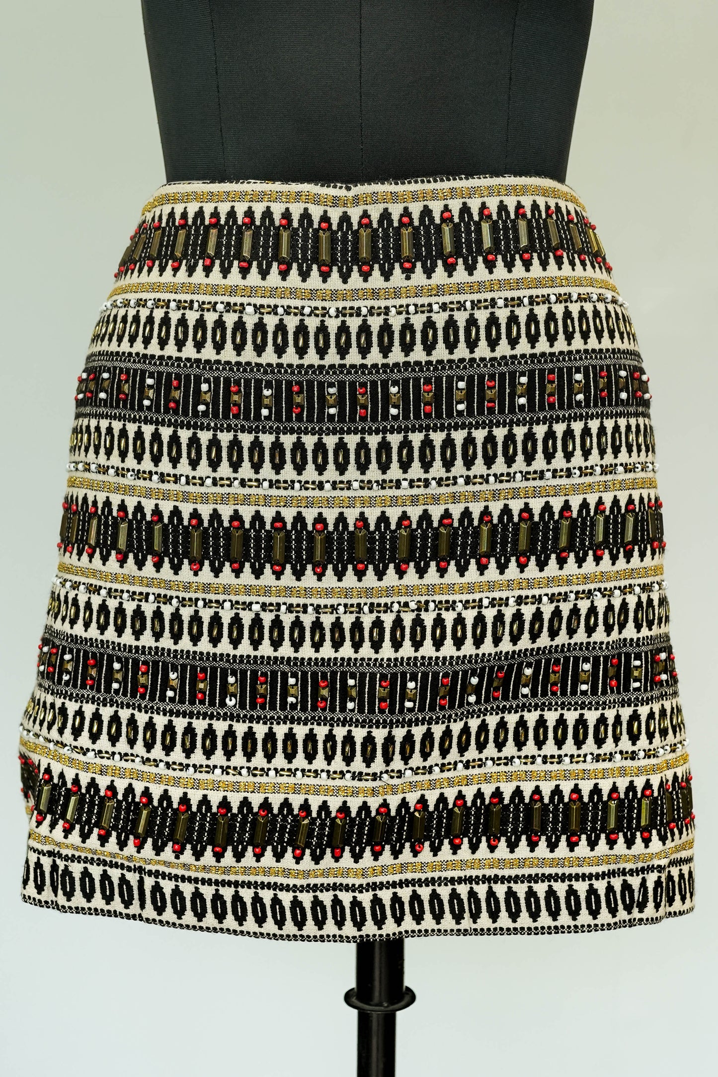 Boho Thread Embroidered Skirt