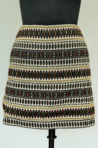Boho Thread Embroidered Skirt
