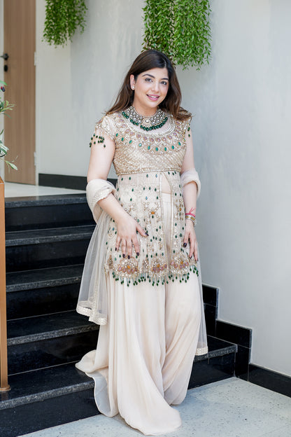 Zarmin Hand Embroidered Garara Set