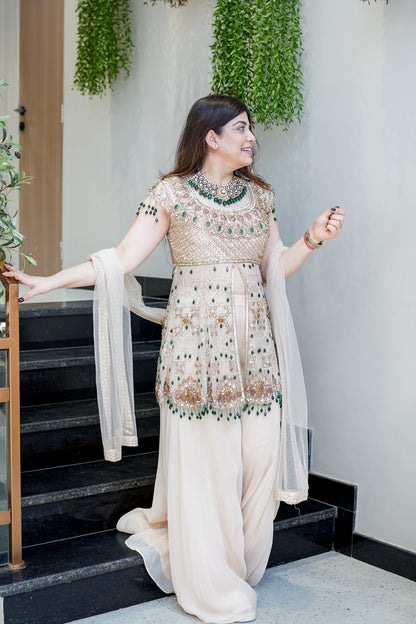 Zarmin Hand Embroidered Garara Set