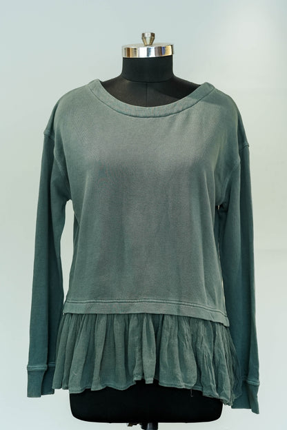 Olive Green Full Sleeves Top
