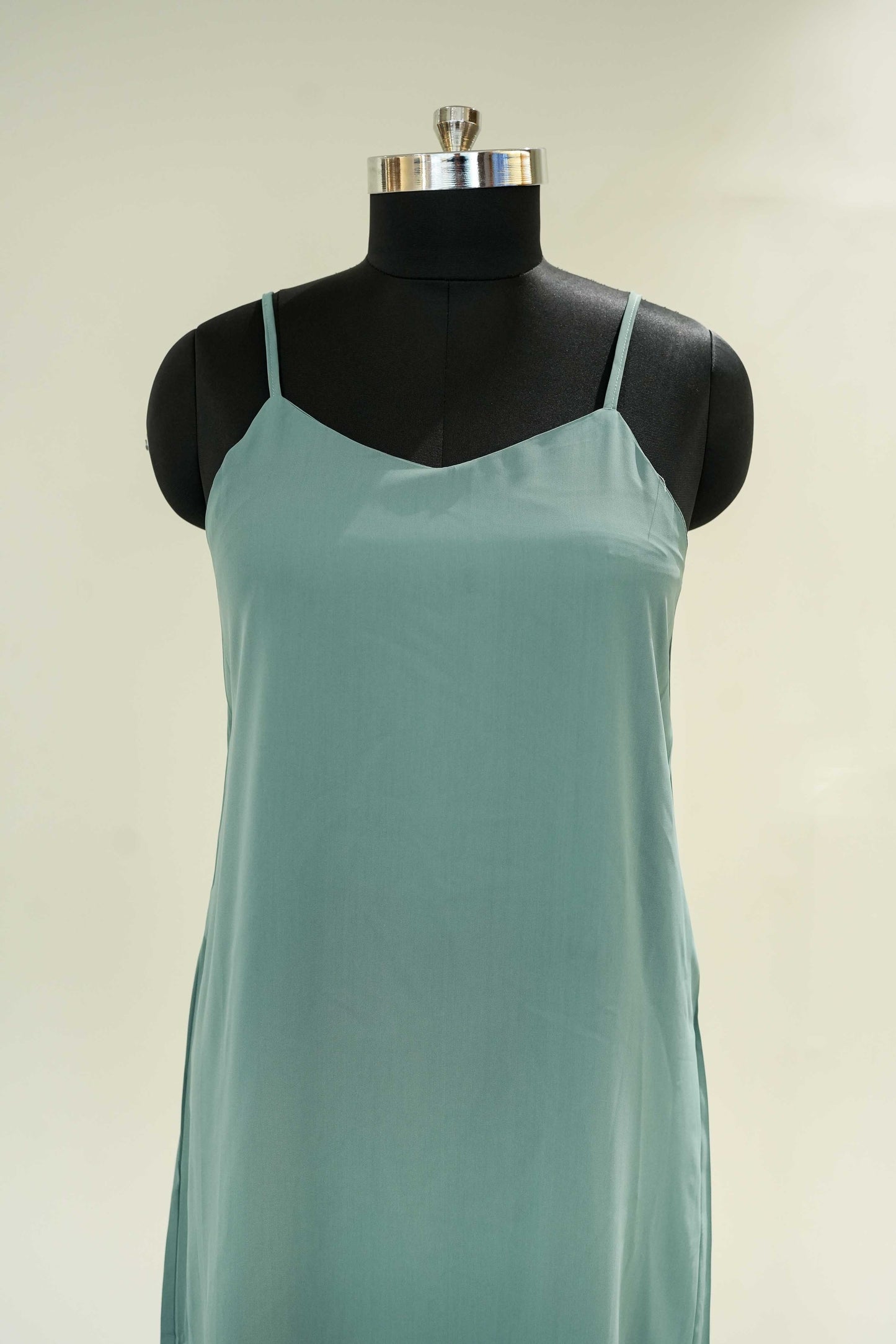 Sea Green Side Cut Slip Dress