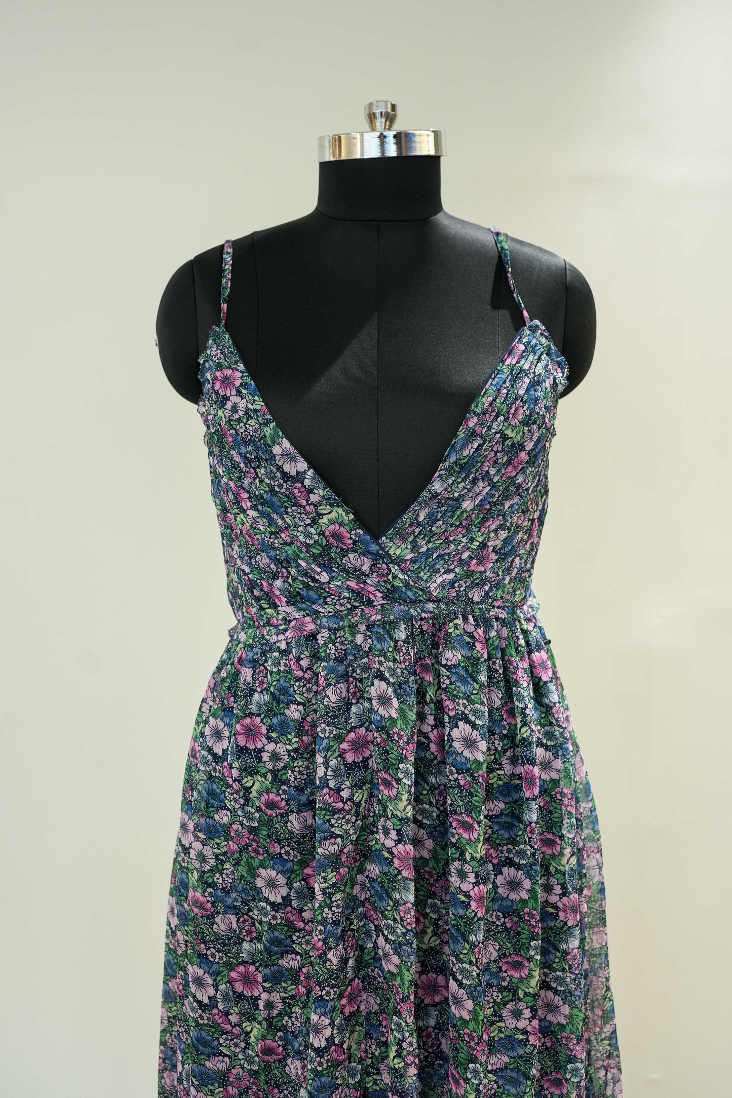 Blue Floral Slip Dress