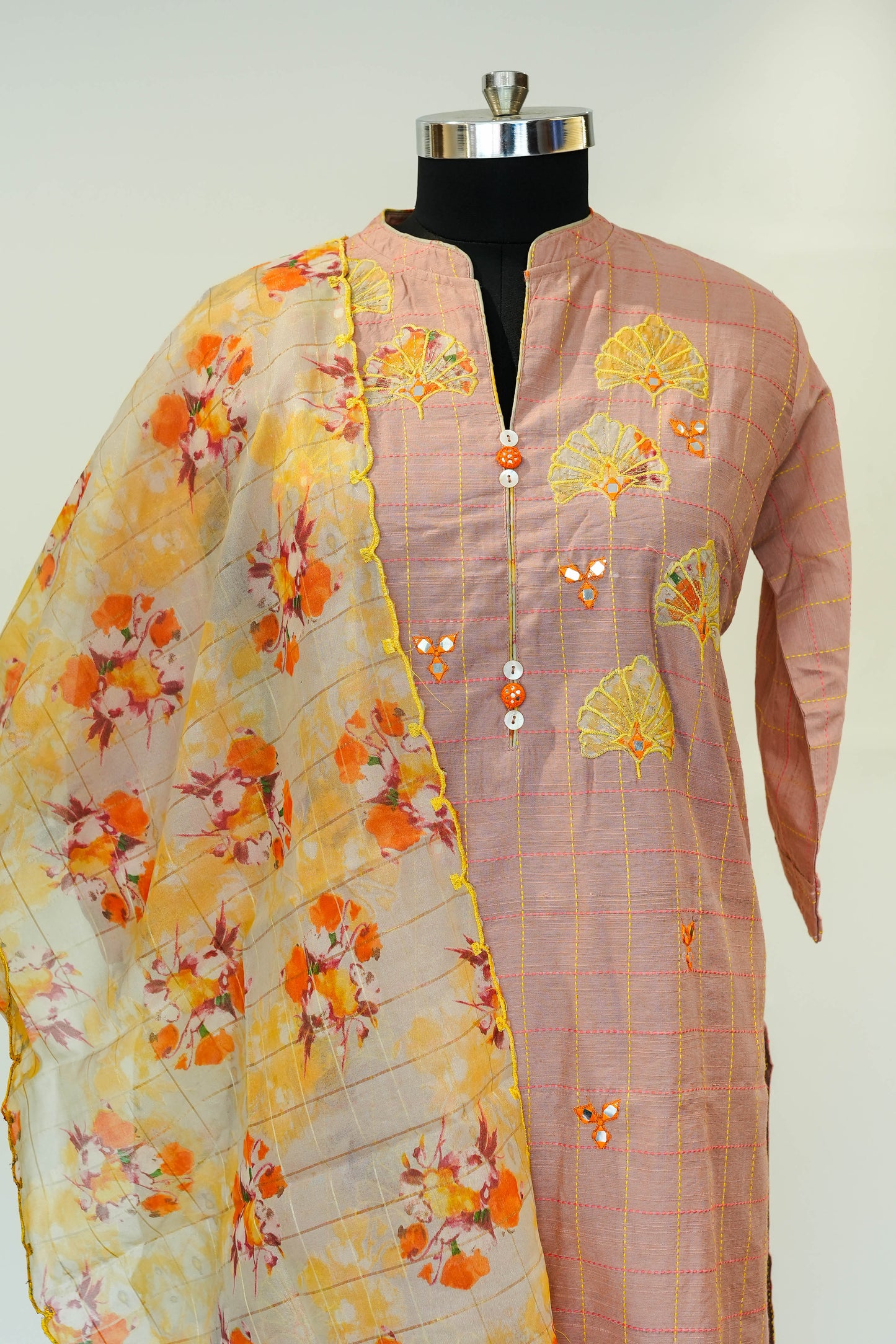 Kiran Embroidered Kurta and Dupatta