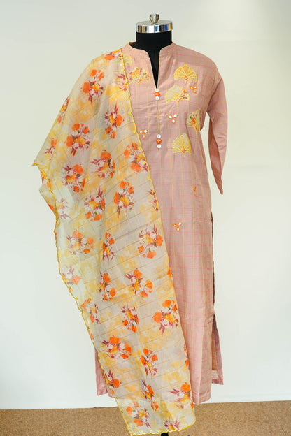 Kiran Embroidered Kurta and Dupatta