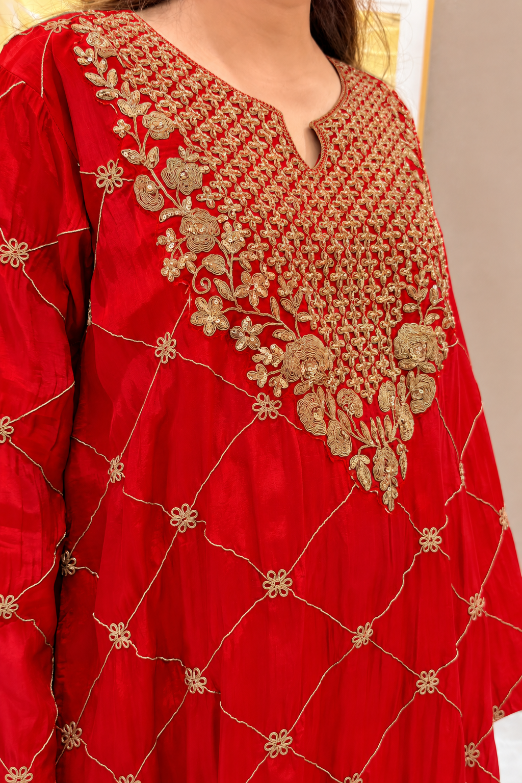 Humna Hand Embroidered Co ord Set