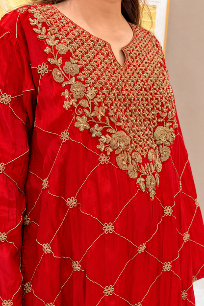 Humna Hand Embroidered Co ord Set