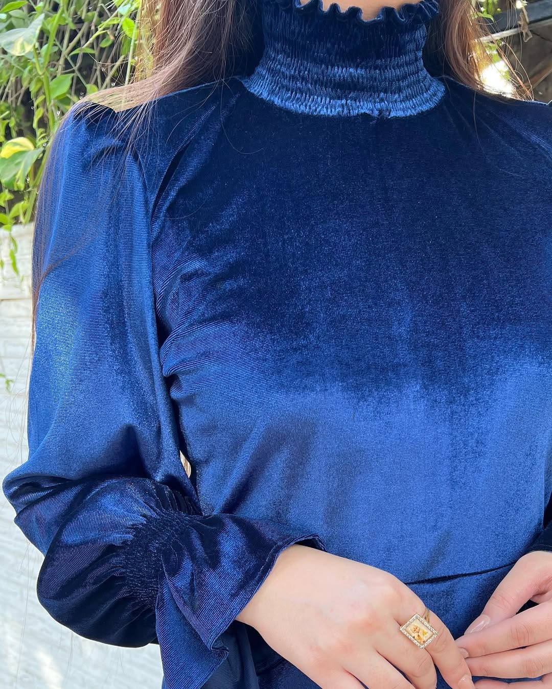 Kins Blue Velvet Dress