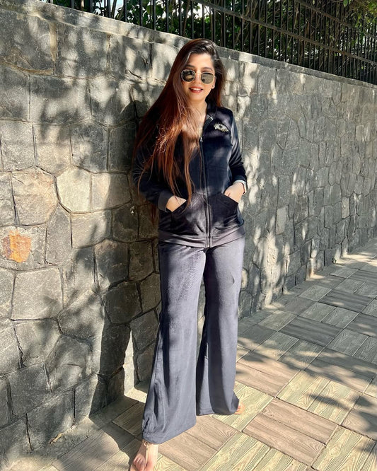 Liora Black Evil Eye Patch Tracksuit