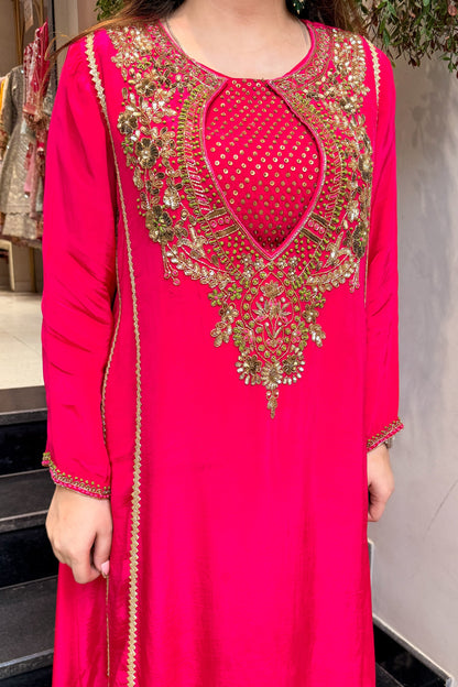 Mihika Hand Embroidered Three Piece Set
