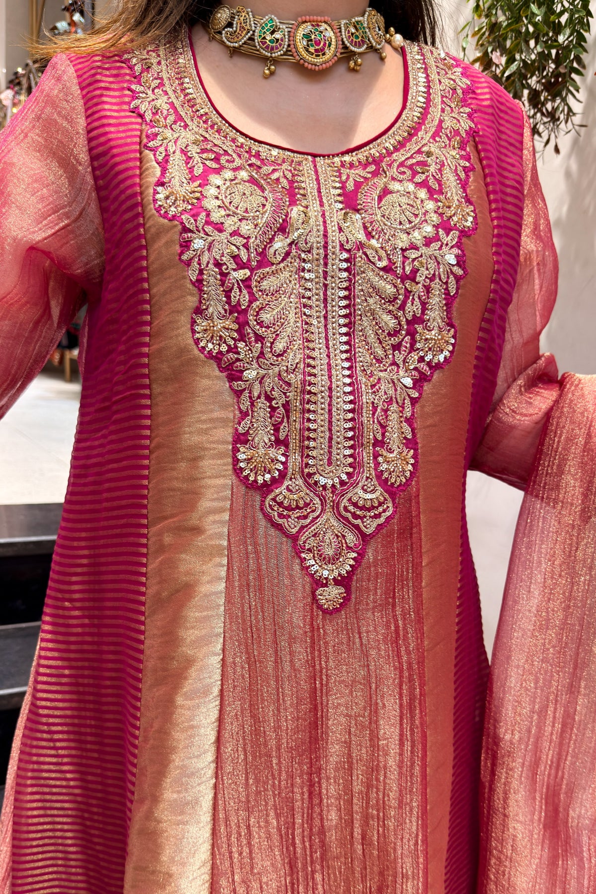 Rimi Embroidered Anarkali Suit Set