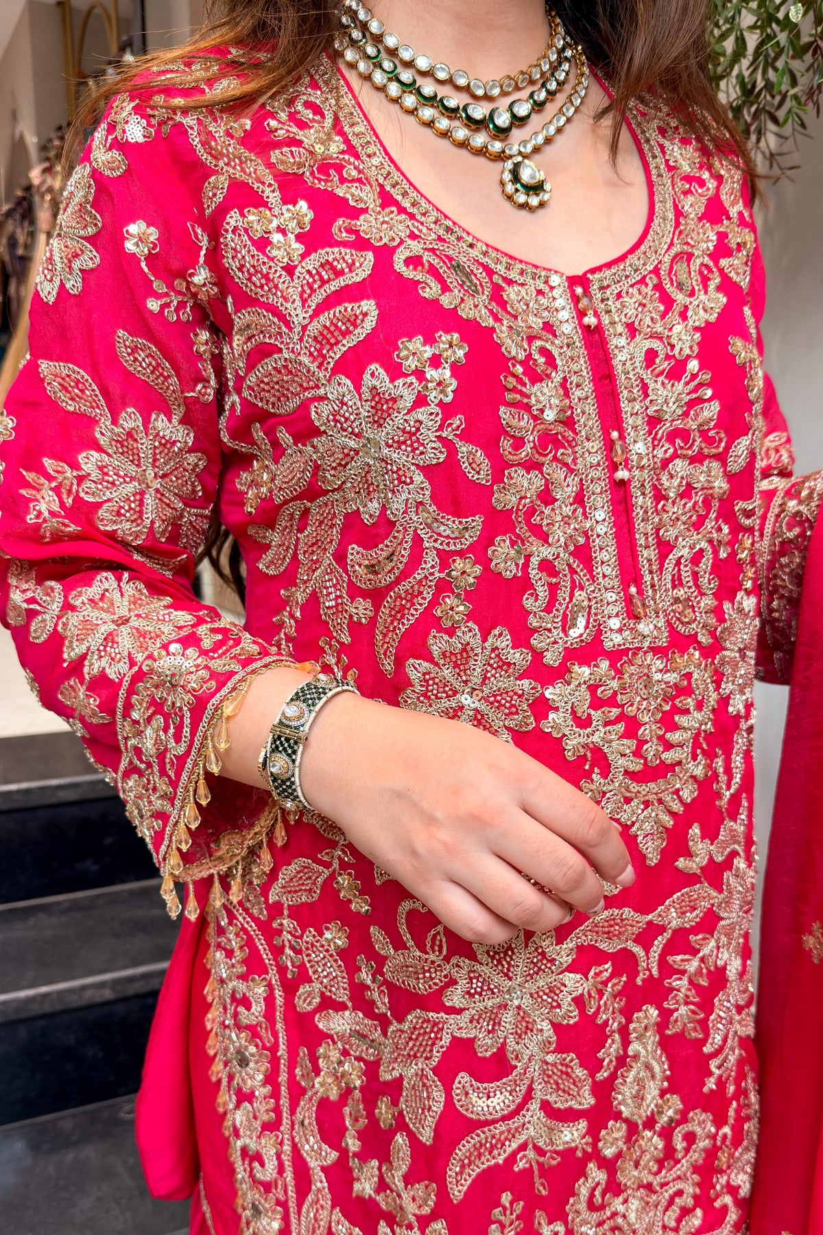 Riza Embroidered Suit Set