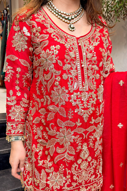 Riza Embroidered Suit Set