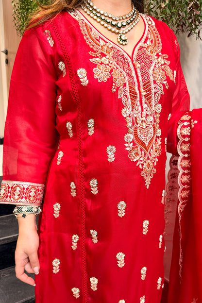 Iqra Hand Embroidered Suit Set