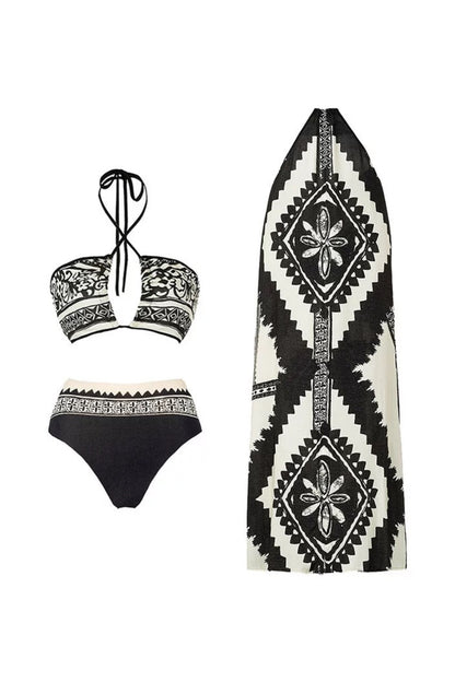 Boho Swimwear With Cape